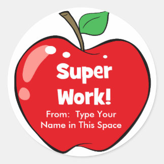 Personalized Super Work Stickers