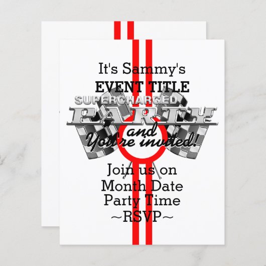 Personalized Supercharged Performance Party (Front/Back)