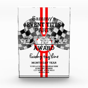 Personalized Supercharged Performance Party Acrylic Award