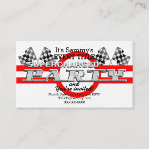 Personalized Supercharged Performance Party Enclosure Card