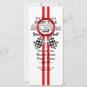 Personalized Supercharged Performance Party Invitation