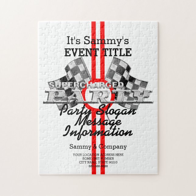 Personalized Supercharged Performance Party Jigsaw Puzzle (Vertical)
