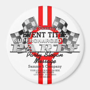 Personalized Supercharged Performance Party Magnet