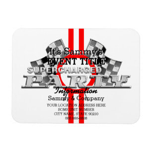Personalized Supercharged Performance Party Magnet