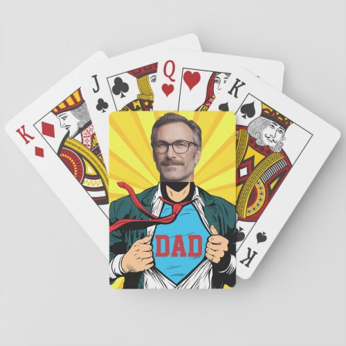Personalized Superdad Playing Cards 