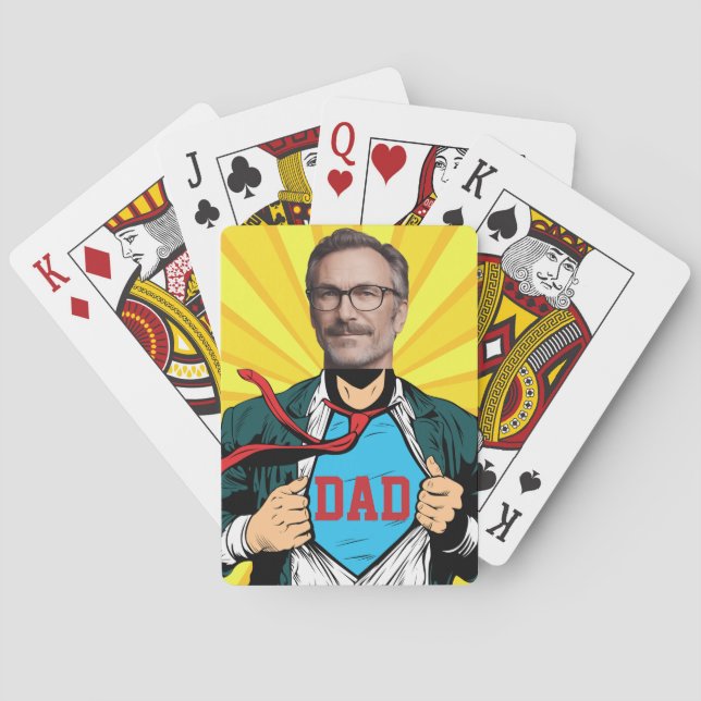 Personalized Superdad Playing Cards  (Back)
