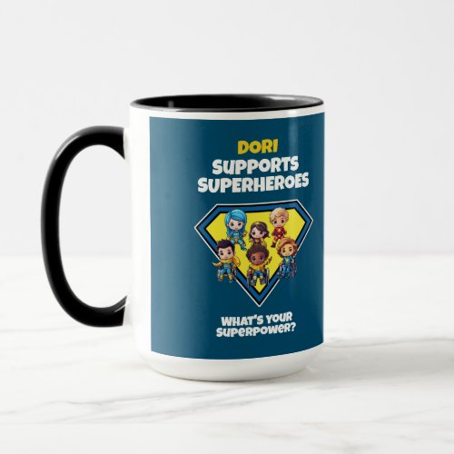 Personalized Superhero Design for Support Worker Mug