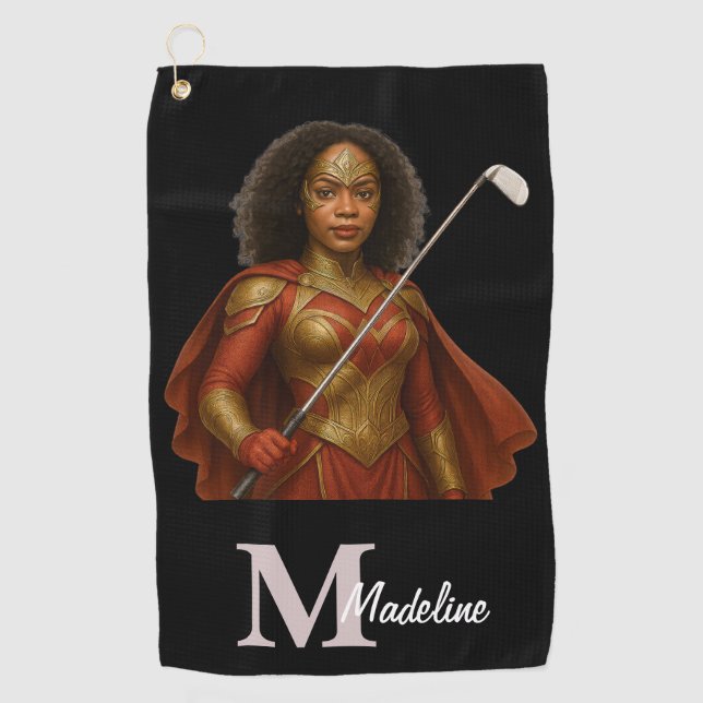 Personalized Superhero Golf Towel (Front)