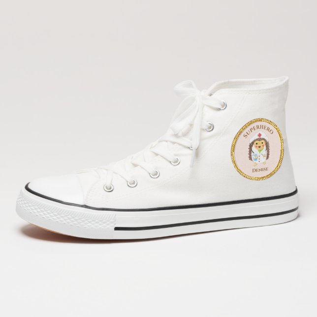 Personalized Superhero hedgehog nurse patch (On Shoe Ankle)