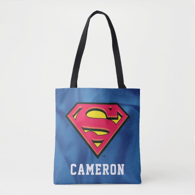 Personalized Superman S-Shield | Classic Logo Tote Bag (Front)