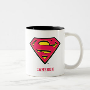 Personalized Superman S-Shield | Classic Logo Two-Tone Coffee Mug