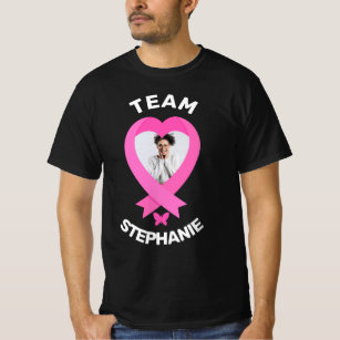 Personalized Support Team Breast Cancer Awareness T-Shirt