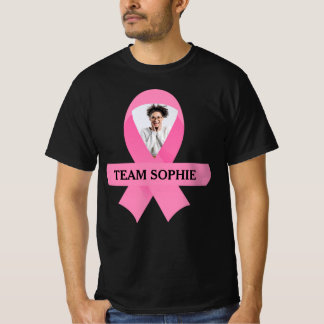 Personalized Support Team Breast Cancer Awareness T-Shirt