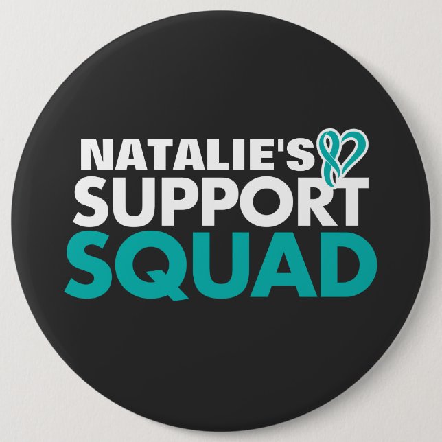 Personalized Supporter Ovarian Cancer Awareness Button (Front)