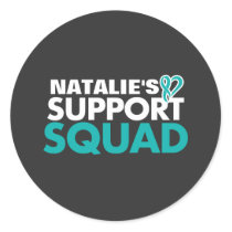 Personalized Supporter Ovarian Cancer Awareness Classic Round Sticker