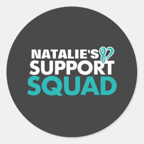 Personalized Supporter Ovarian Cancer Awareness Classic Round Sticker