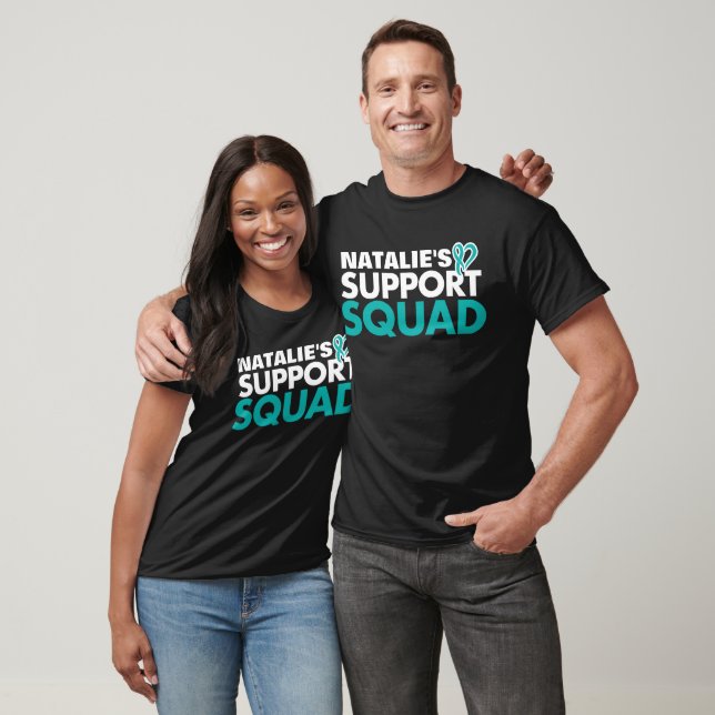 Personalized Supporter Ovarian Cancer Awareness T-Shirt (Unisex)
