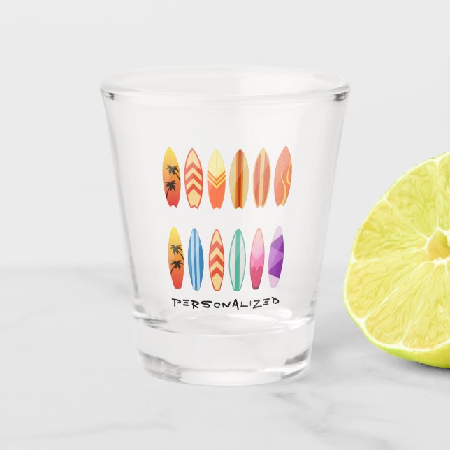 Personalized Surfboards Shot Glass (Front)