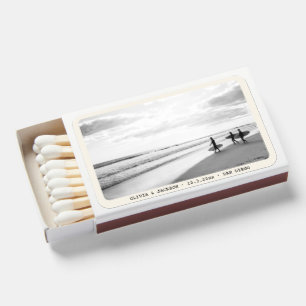 Personalized Surfer Beach Wedding Favor Matches