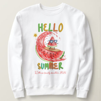 Personalized surfing watercolor family vacation  sweatshirt