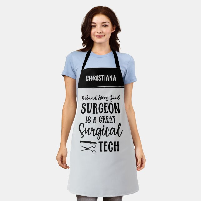 Personalized Surgical Tech | Surgical Technologist Apron (Worn)