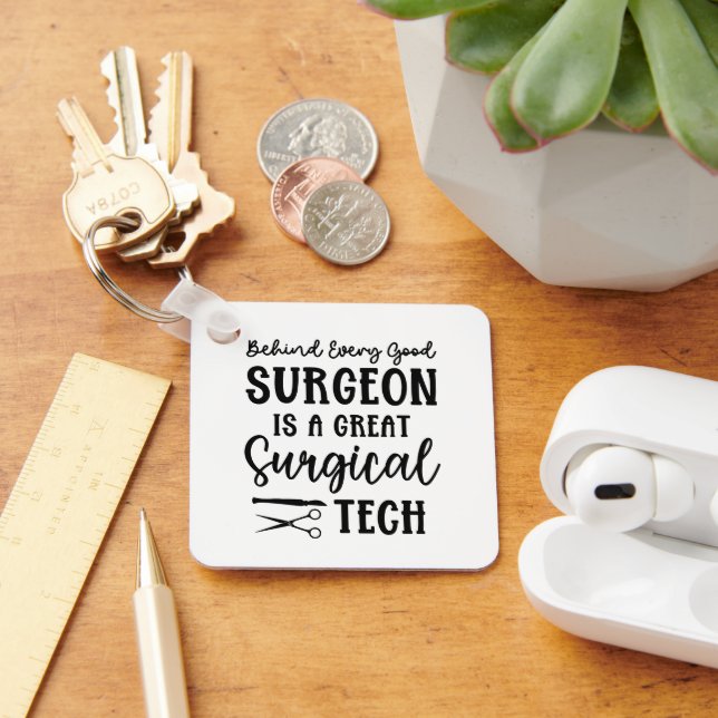 Personalized Surgical Tech | Surgical Technologist Keychain (Desk)
