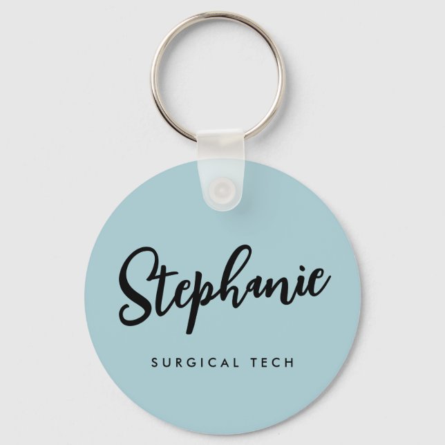 Personalized Surgical Tech | Surgical Technologist Keychain (Back)