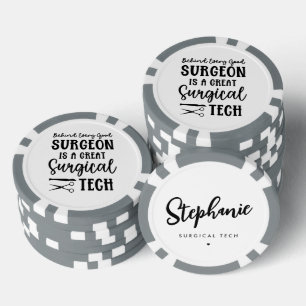 Personalized Surgical Tech Surgical Technologist Poker Chips