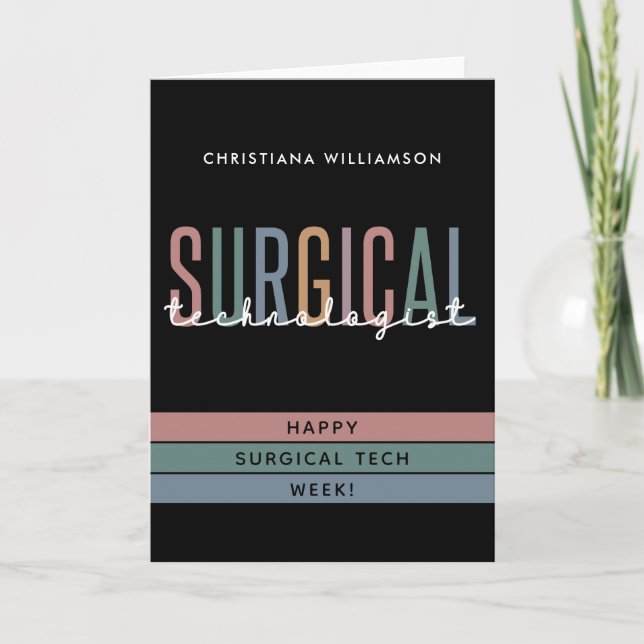 Personalized Surgical Technologist Week OR Tech Card (Front)