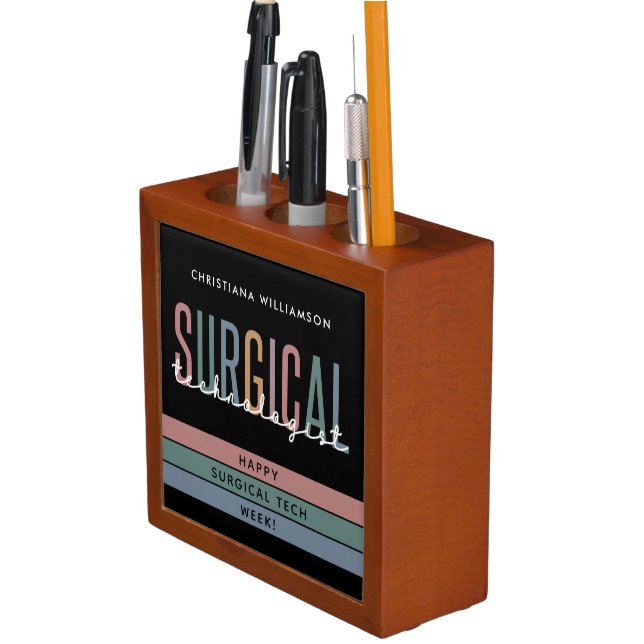 Personalized Surgical Technologist Week OR Tech Desk Organizer (In Situ)