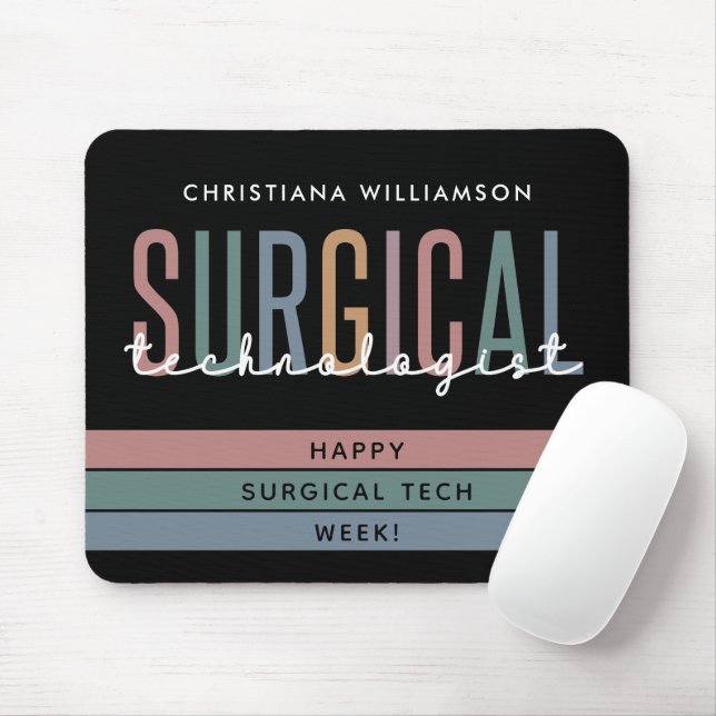 Personalized Surgical Technologist Week OR Tech Mouse Pad (With Mouse)