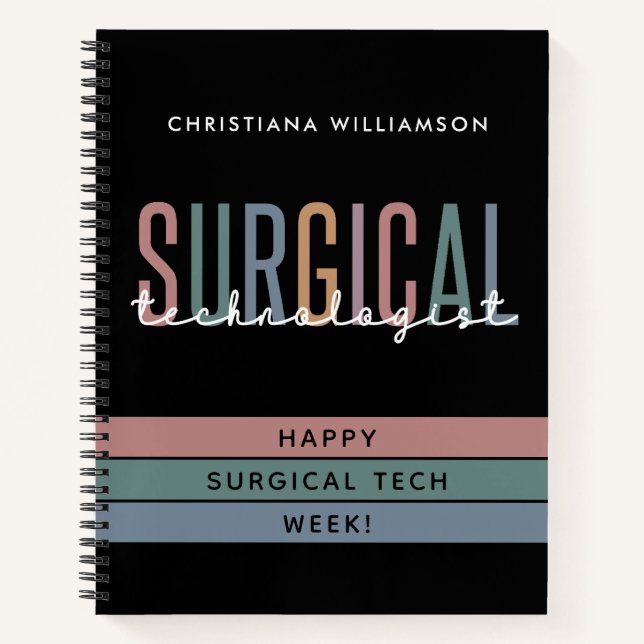 Personalized Surgical Technologist Week OR Tech Notebook (Front)