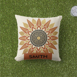 Personalized Surname & Initial Afrohemian Pillow
