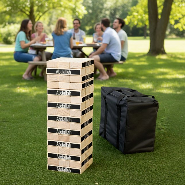 Personalized Surname Outdoor Giant  Topple Tower (Personalized Outdoor Giant Topple Tower Game)
