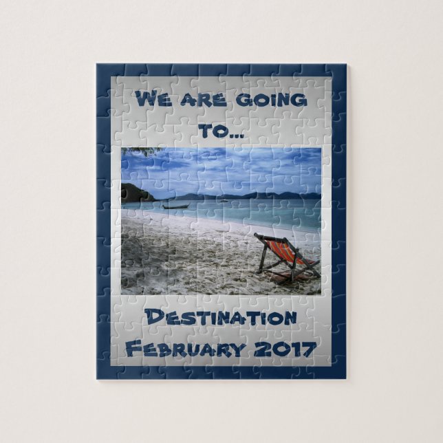Personalized Surprise Vacation Jigsaw Puzzle (Vertical)