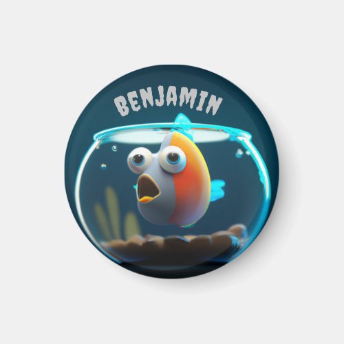 PERSONALIZED SURPRISED CUTE FISH MAGNET