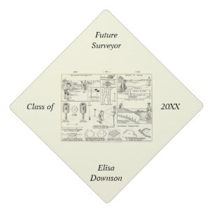 Personalized Surveyor Doctor Retro Graduation Graduation Cap Topper