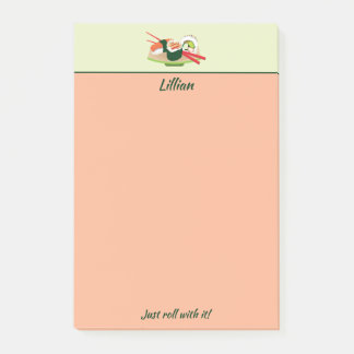 Personalized sushi post-it notes