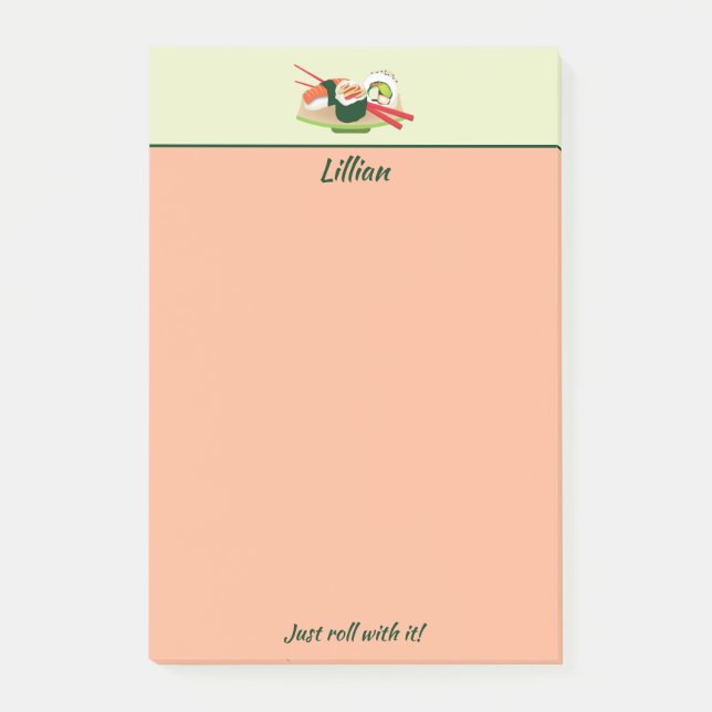 Personalized sushi post-it notes (Front)