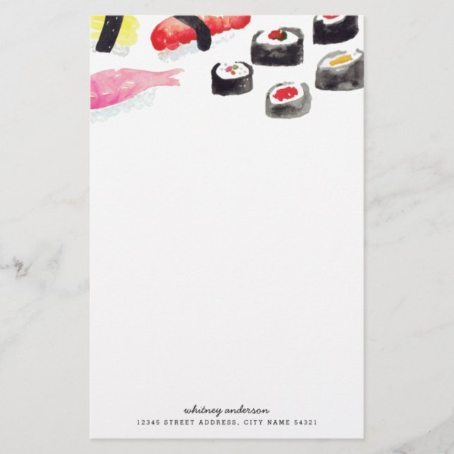 Personalized | Sushi Stationery (Front)