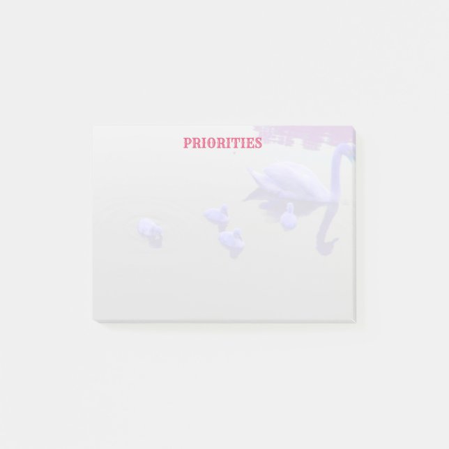 Personalized Swan Lake Post-it Notes (Front)