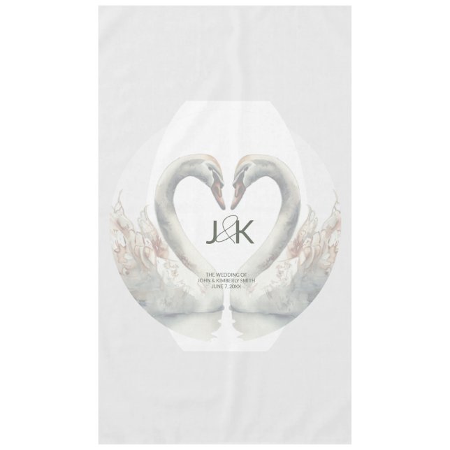 Personalized Swan Tablecloth (Front)