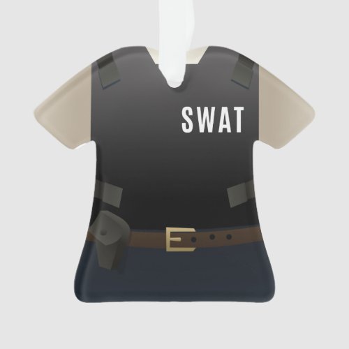 Personalized SWAT Police Team Christmas Ornament