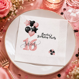 Personalized Sweet 16 Birthday Paper Napkins