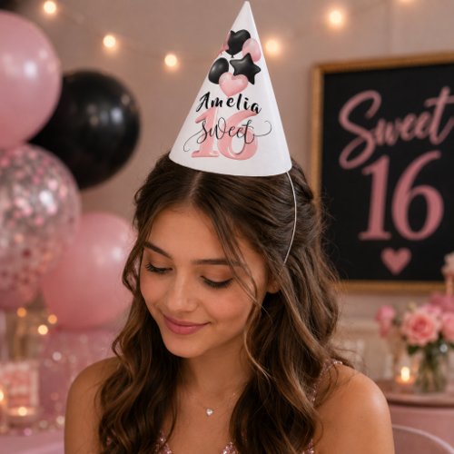 Personalized Sweet 16 Birthday Party Hat