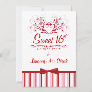 Personalized Sweet 16 Birthday Party Invitations