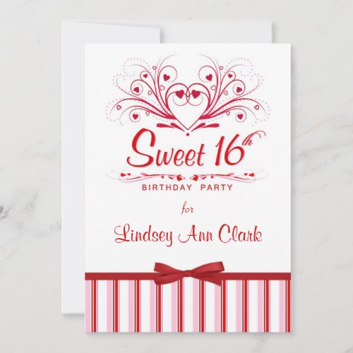 Personalized Sweet 16 Birthday Party Invitations