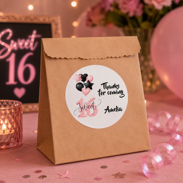 Personalized Sweet 16 Birthday Sticker (Creator Uploaded)
