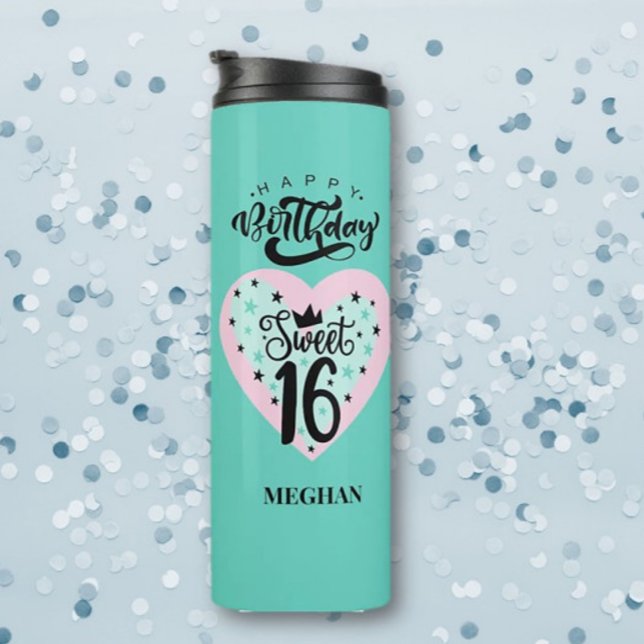 Personalized Sweet 16 Birthday  Thermal Tumbler (Creator Uploaded)