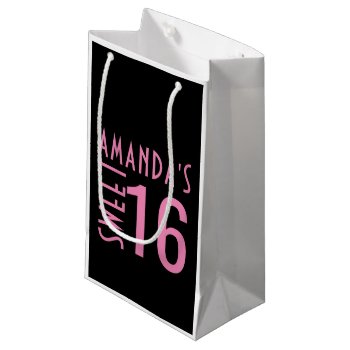 Personalized Sweet 16 Favor Bag by PurplePaperInvites at Zazzle